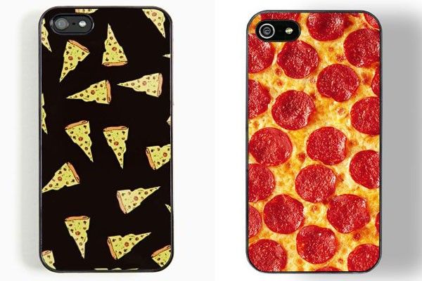funda de celular de pizza