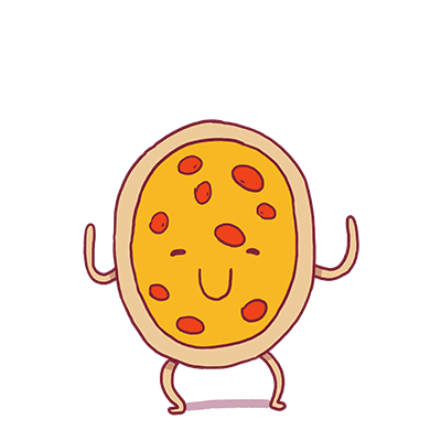 pizza animada bailando