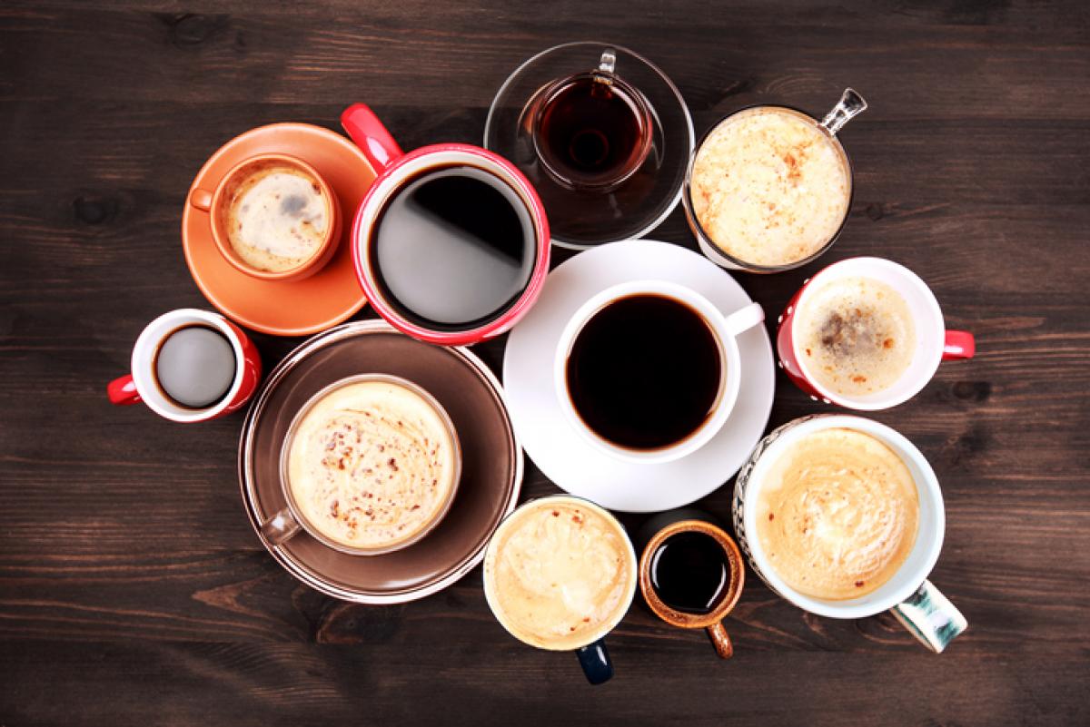 tazas con distintos tipos de café